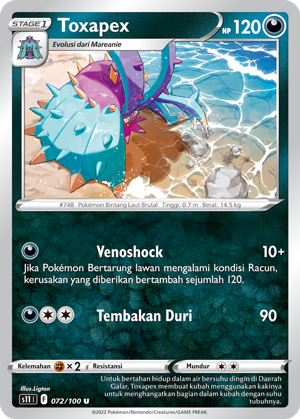 S11 #072 072 — Hantaman Triplet (Indonesian Pokémon TCG card)