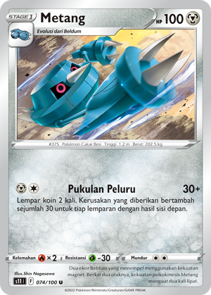 S11 #074 074 — Hantaman Triplet (Indonesian Pokémon TCG card)