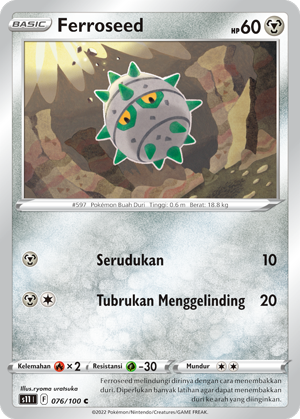 S11 #076 076 — Hantaman Triplet (Indonesian Pokémon TCG card)