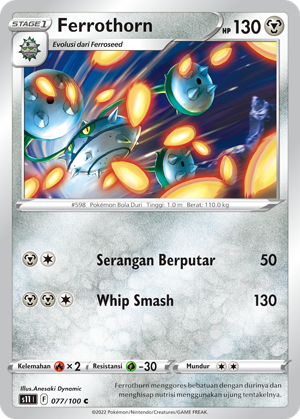 S11 #077 077 — Hantaman Triplet (Indonesian Pokémon TCG card)
