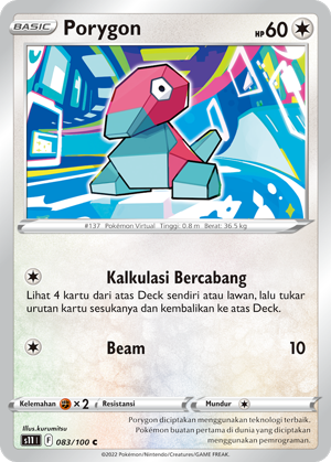 S11 #083 083 — Hantaman Triplet (Indonesian Pokémon TCG card)