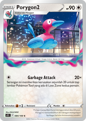 S11 #084 084 — Hantaman Triplet (Indonesian Pokémon TCG card)