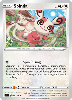 S11 #086 086 — Hantaman Triplet (Indonesian Pokémon TCG card)