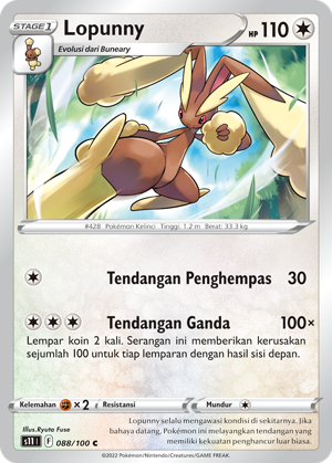 S11 #088 088 — Hantaman Triplet (Indonesian Pokémon TCG card)
