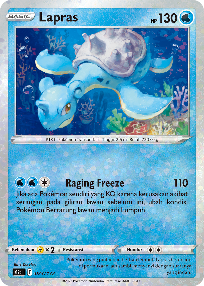 Lapras 023/172 — VSTAR Semesta (Indonesian Pokémon TCG card)
