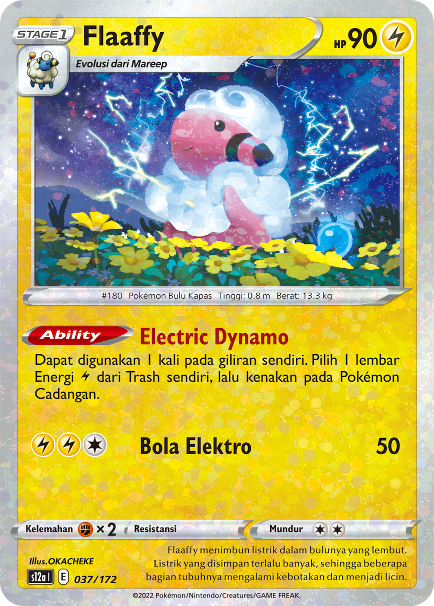 Flaaffy 037/172 — VSTAR Semesta (Indonesian Pokémon TCG card)