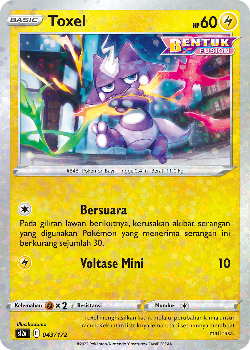 Toxel 043/172 — VSTAR Semesta (Indonesian Pokémon TCG card)