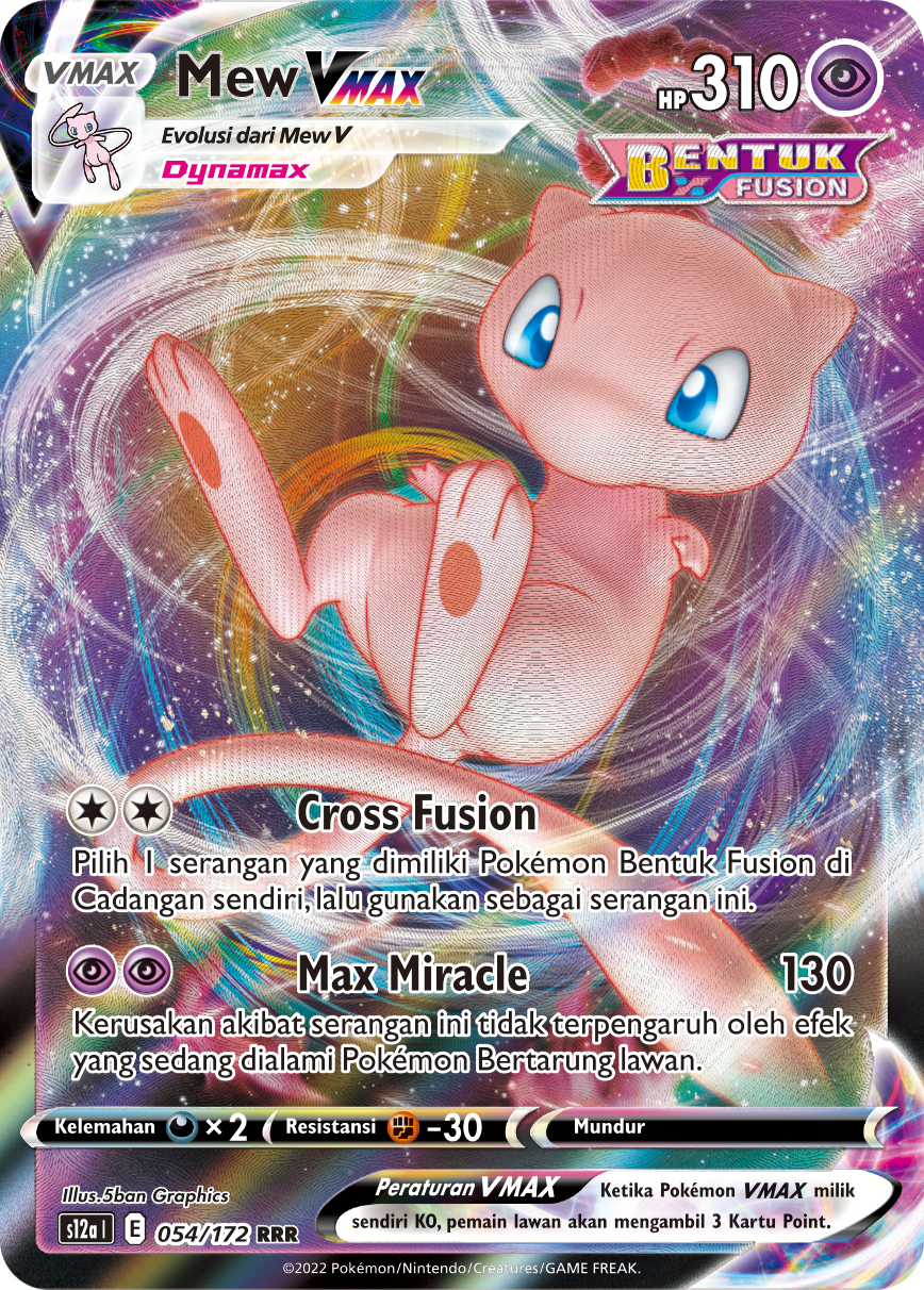 Mew VMAX 054/172 — VSTAR Semesta (Indonesian Pokémon TCG card)