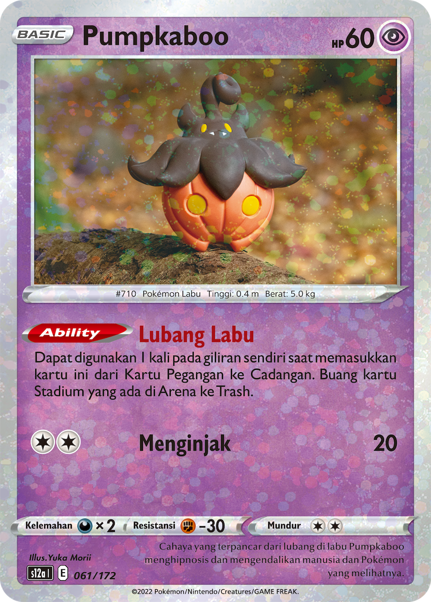 Pumpkaboo 061/172 — VSTAR Semesta (Indonesian Pokémon TCG card)