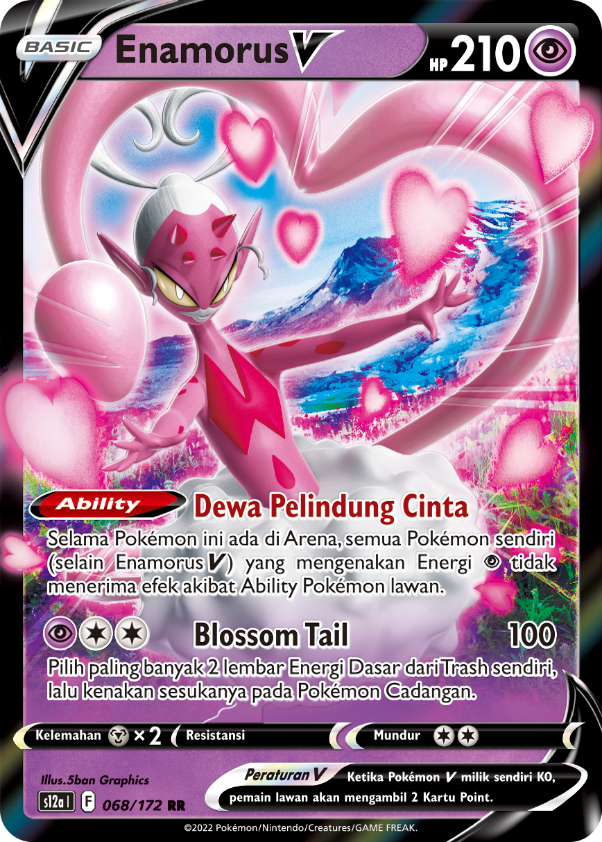 Enamorus V 068/172 — VSTAR Semesta (Indonesian Pokémon TCG card)