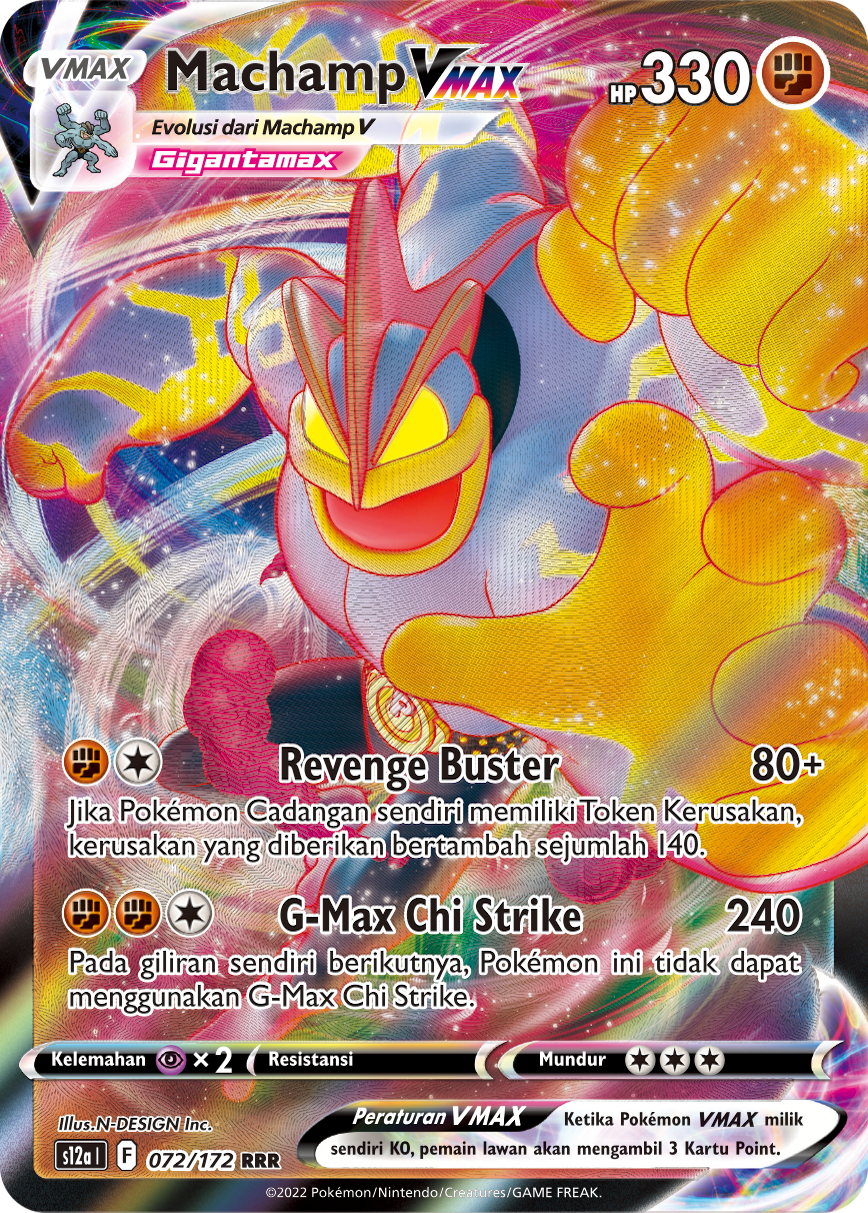 Machamp VMAX 072/172 — VSTAR Semesta (Indonesian Pokémon TCG card)