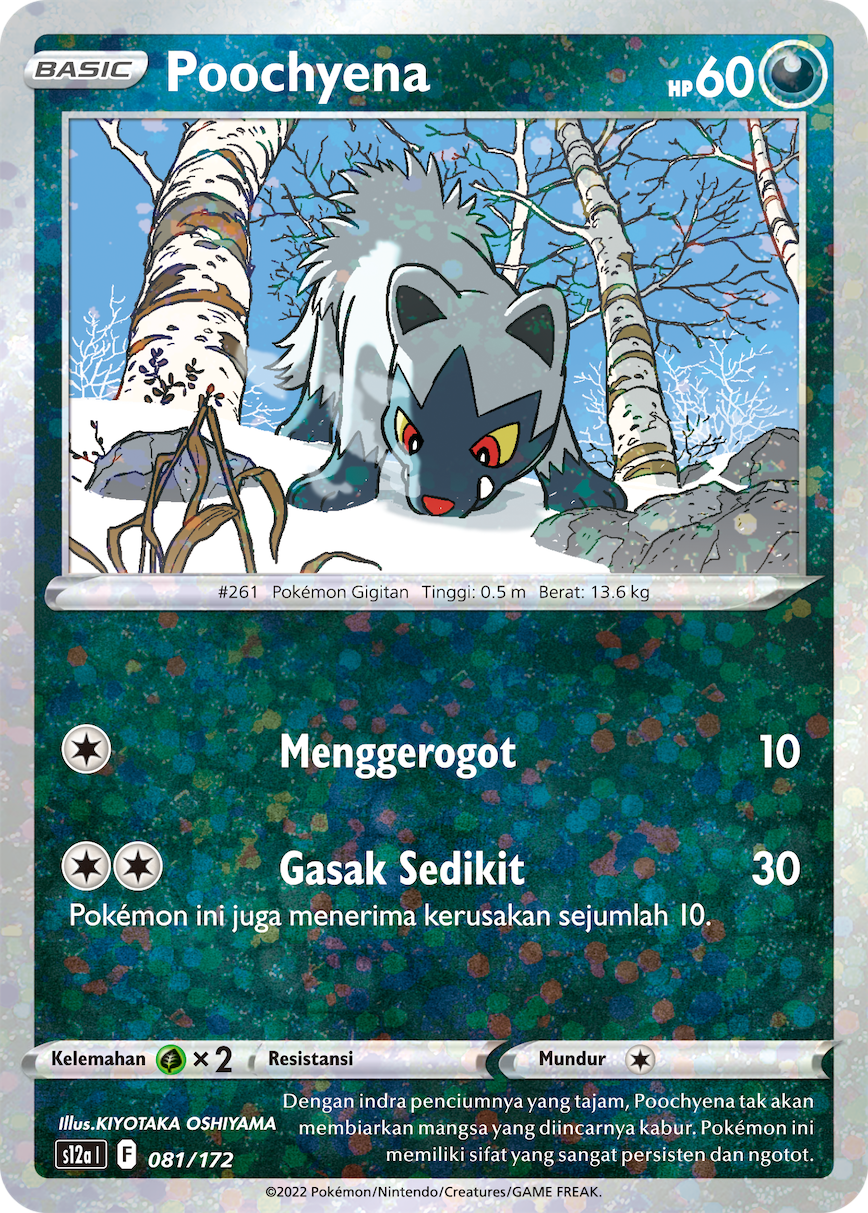 Poochyena 081/172 — VSTAR Semesta (Indonesian Pokémon TCG card)