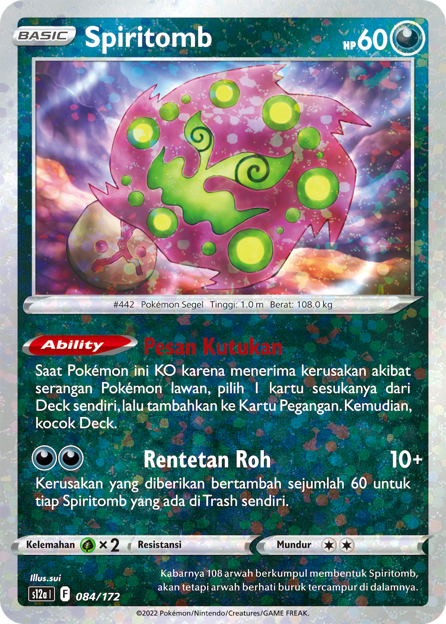 Spiritomb 084/172 — VSTAR Semesta (Indonesian Pokémon TCG card)