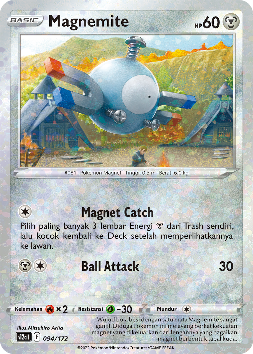 Magnemite 094/172 — VSTAR Semesta (Indonesian Pokémon TCG card)