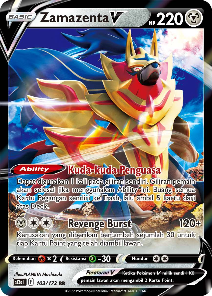 Zamazenta V 103/172 — VSTAR Semesta (Indonesian Pokémon TCG card)