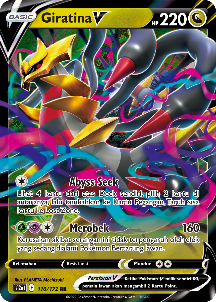 Giratina V 110/172 — VSTAR Semesta (Indonesian Pokémon TCG card)