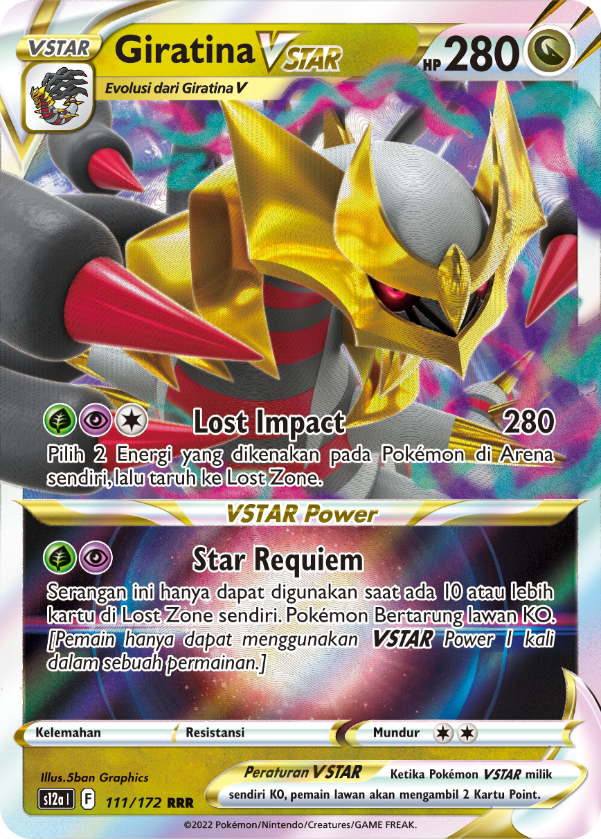 Giratina VSTAR 111/172 — VSTAR Semesta (Indonesian Pokémon TCG card)