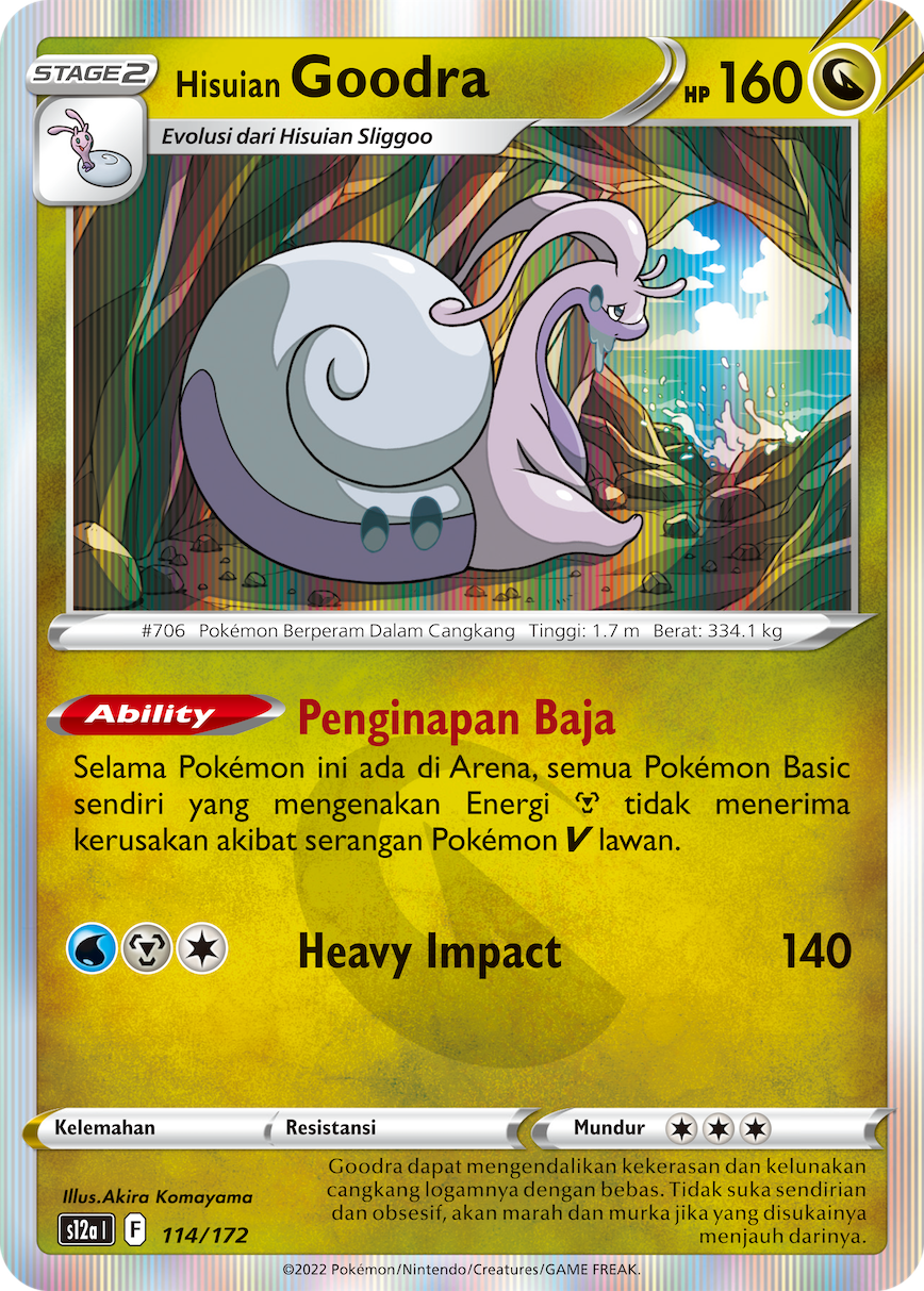 Hisuian Goodra 114/172 — VSTAR Semesta (Indonesian Pokémon TCG card)