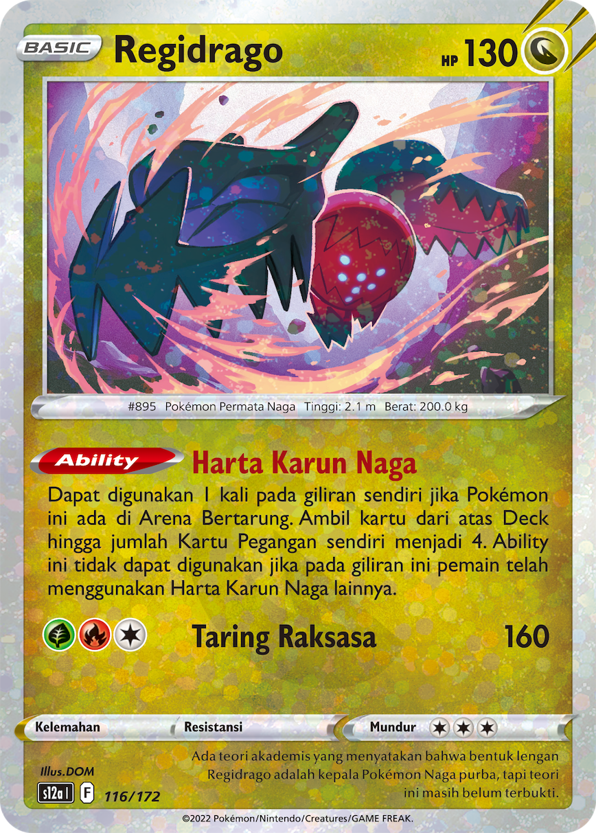 Regidrago 116/172 — VSTAR Semesta (Indonesian Pokémon TCG card)