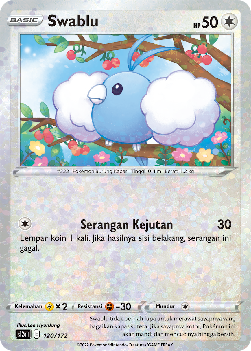 Swablu 120/172 — VSTAR Semesta (Indonesian Pokémon TCG card)