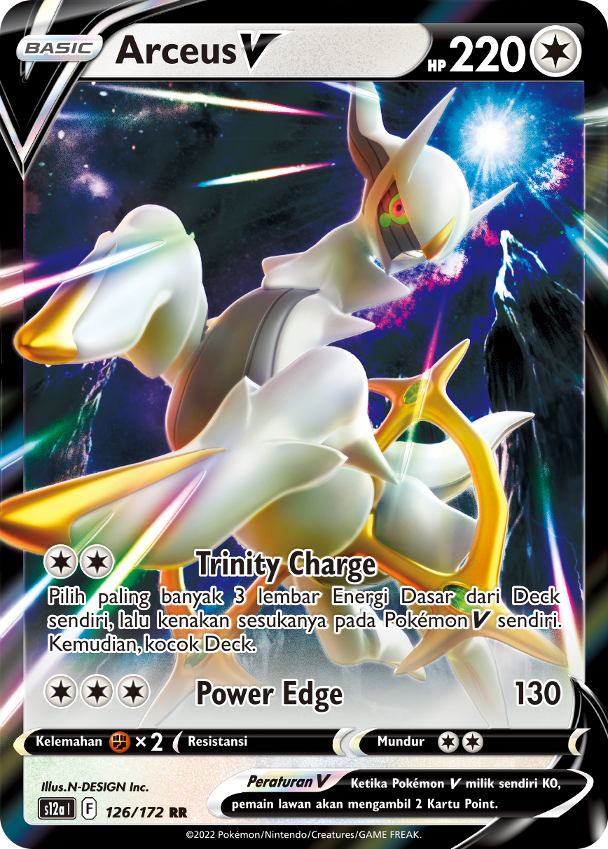 Arceus V 126/172 — VSTAR Semesta (Indonesian Pokémon TCG card)