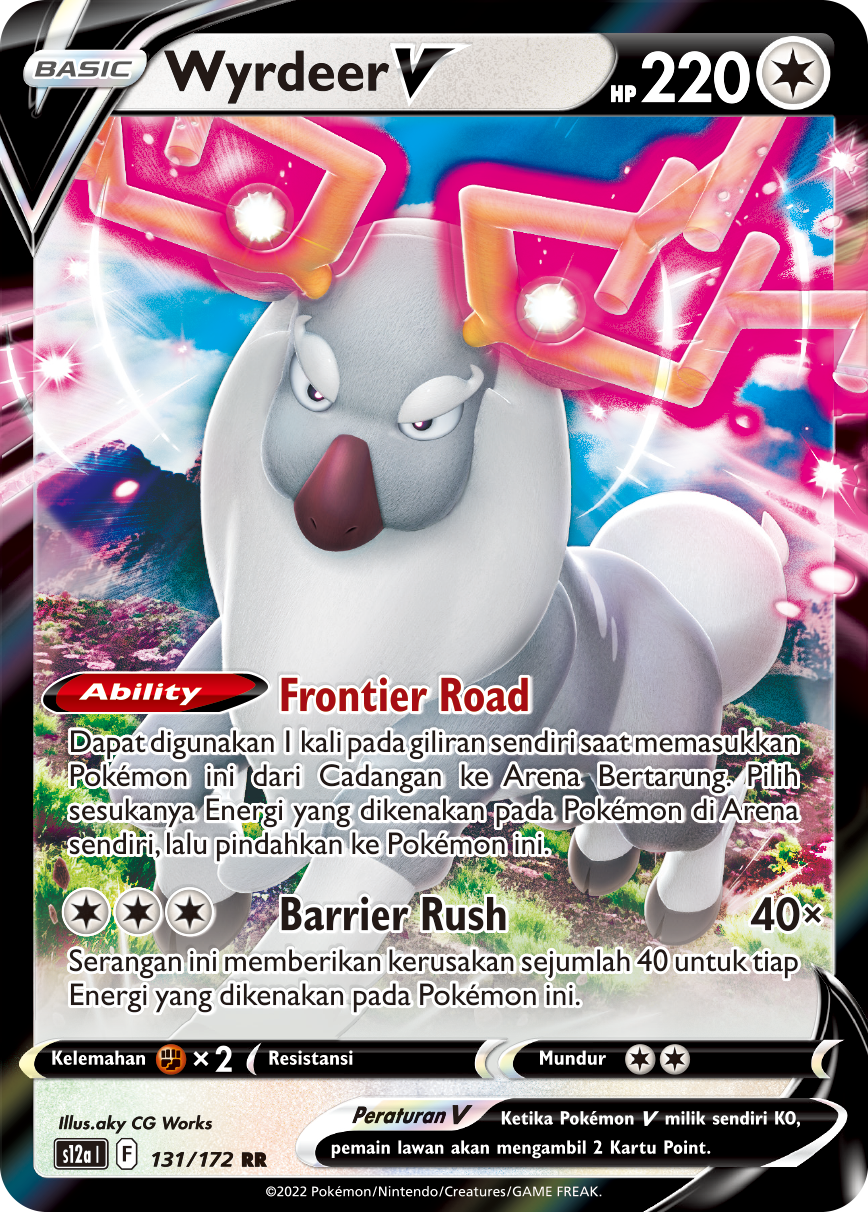 Wyrdeer V 131/172 — VSTAR Semesta (Indonesian Pokémon TCG card)