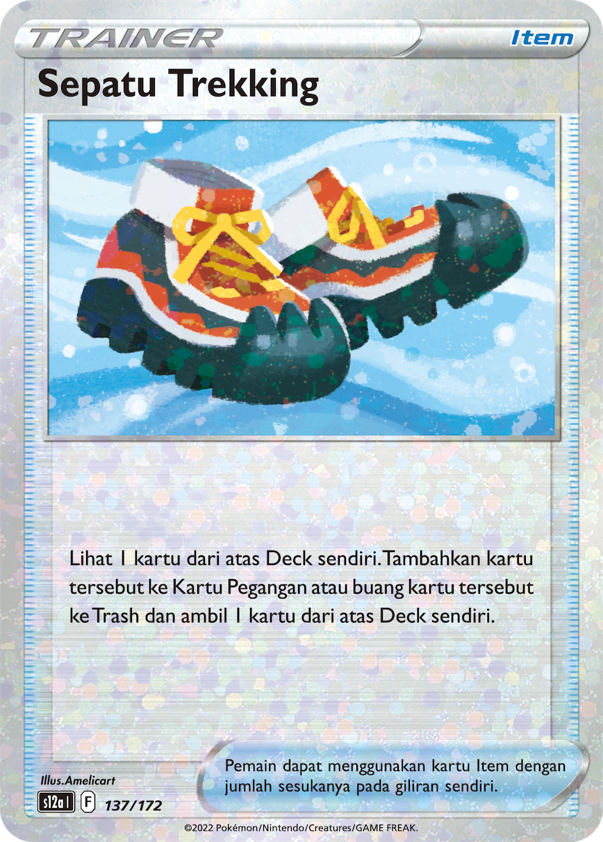 Sepatu Trekking 137/172 — VSTAR Semesta (Indonesian Pokémon TCG card)