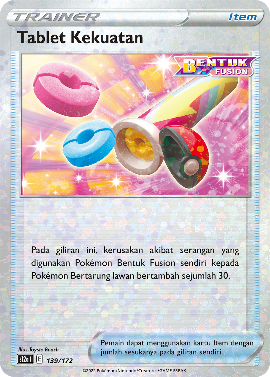 Tablet Kekuatan 139/172 — VSTAR Semesta (Indonesian Pokémon TCG card)