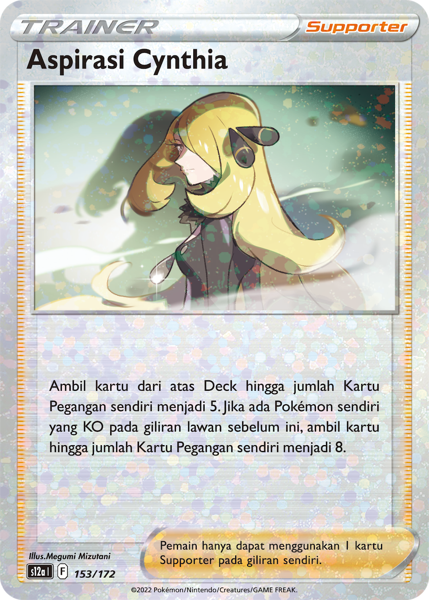 Aspirasi Cynthia 153/172 — VSTAR Semesta (Indonesian Pokémon TCG card)