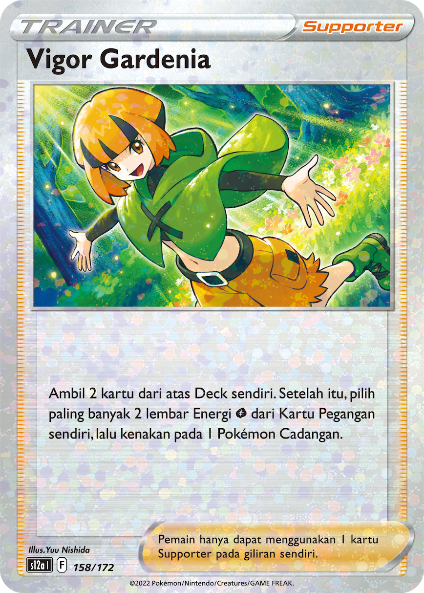 Vigor Gardenia 158/172 — VSTAR Semesta (Indonesian Pokémon TCG card)