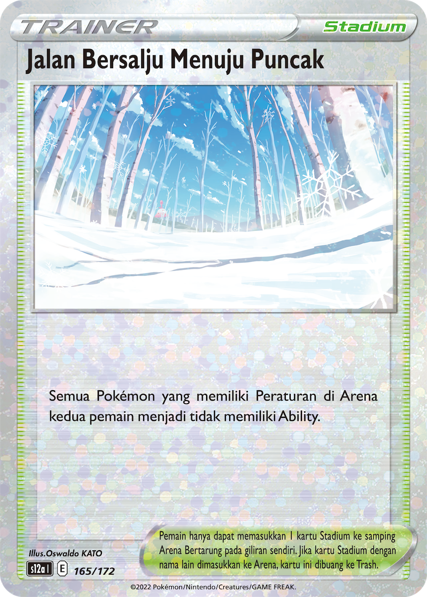 Jalan Bersalju Menuju Puncak 165/172 — VSTAR Semesta (Indonesian Pokémon TCG card)