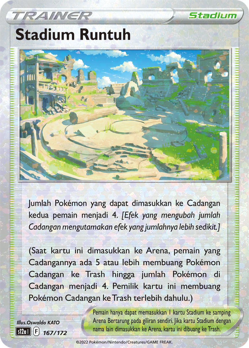 Stadium Runtuh 167/172 — VSTAR Semesta (Indonesian Pokémon TCG card)