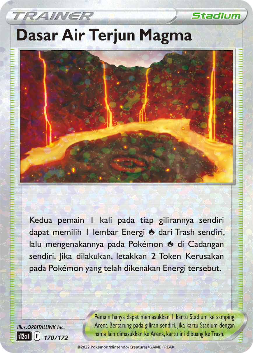 Dasar Air Terjun Magma 170/172 — VSTAR Semesta (Indonesian Pokémon TCG card)