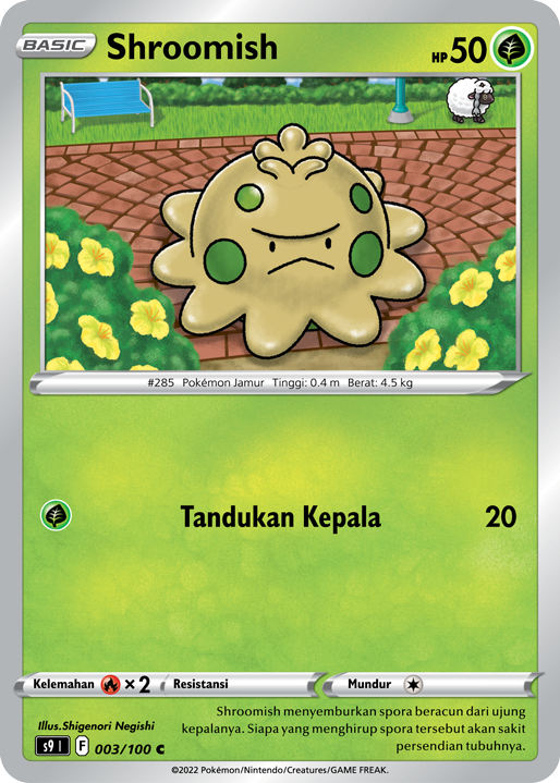 Shroomish 003/100 — Star Birth (Indonesian Pokémon TCG card)