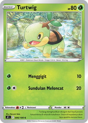 Turtwig 006/100 — Star Birth (Indonesian Pokémon TCG card)