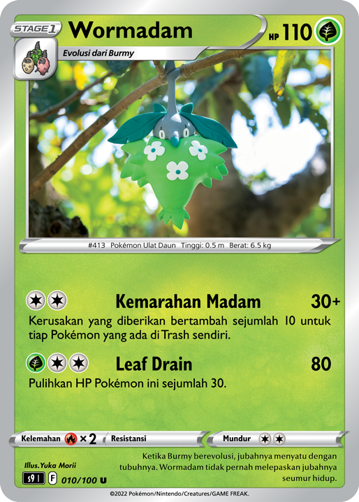 Wormadam 010/100 — Star Birth (Indonesian Pokémon TCG card)