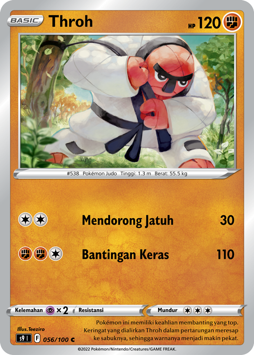 Throh 056/100 — Star Birth (Indonesian Pokémon TCG card)