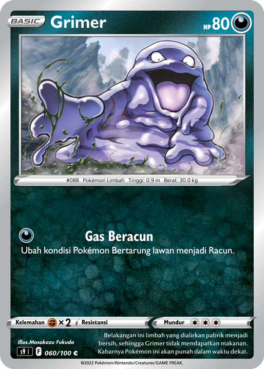 Grimer 060/100 — Star Birth (Indonesian Pokémon TCG card)