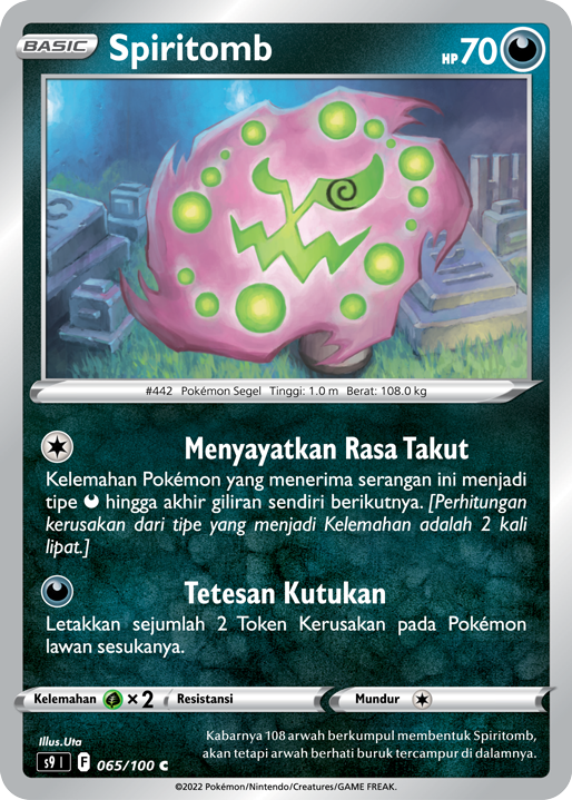 Spiritomb 065/100 — Star Birth (Indonesian Pokémon TCG card)