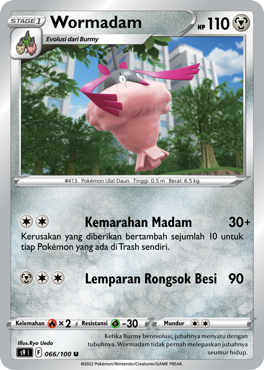 Wormadam 066/100 — Star Birth (Indonesian Pokémon TCG card)