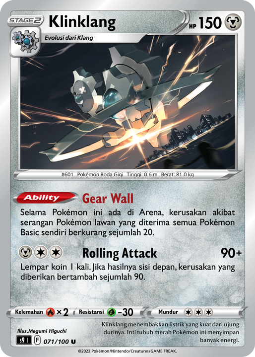 Klinklang 071/100 — Star Birth (Indonesian Pokémon TCG card)