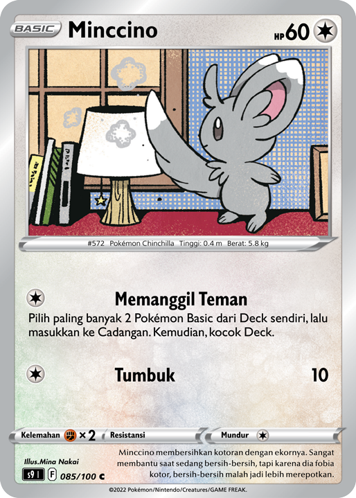 Minccino 085/100 — Star Birth (Indonesian Pokémon TCG card)