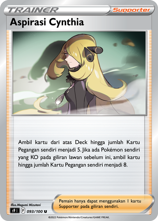 Aspirasi Cynthia 093/100 — Star Birth (Indonesian Pokémon TCG card)