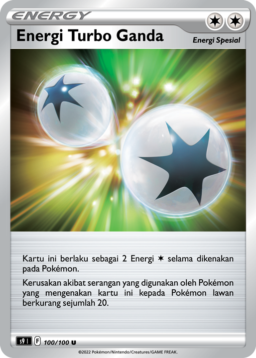 Energi Turbo Ganda 100/100 — Star Birth (Indonesian Pokémon TCG card)