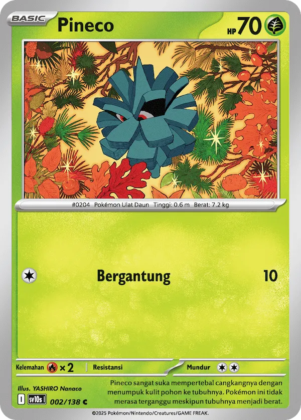 Pineco 002 — Presence of Champions (Indonesian Pokémon TCG card)
