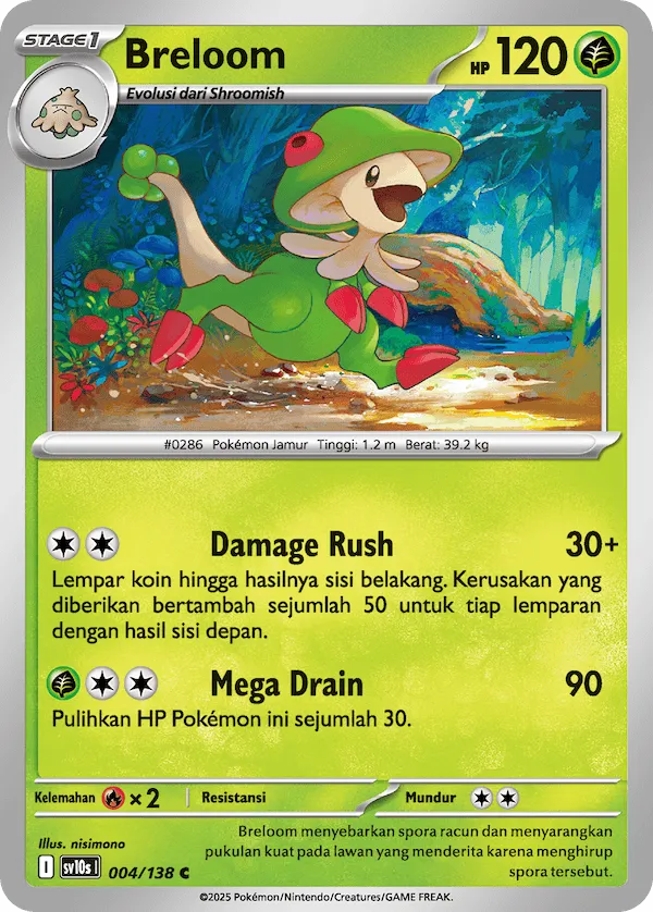 Breloom 004 — Presence of Champions (Indonesian Pokémon TCG card)