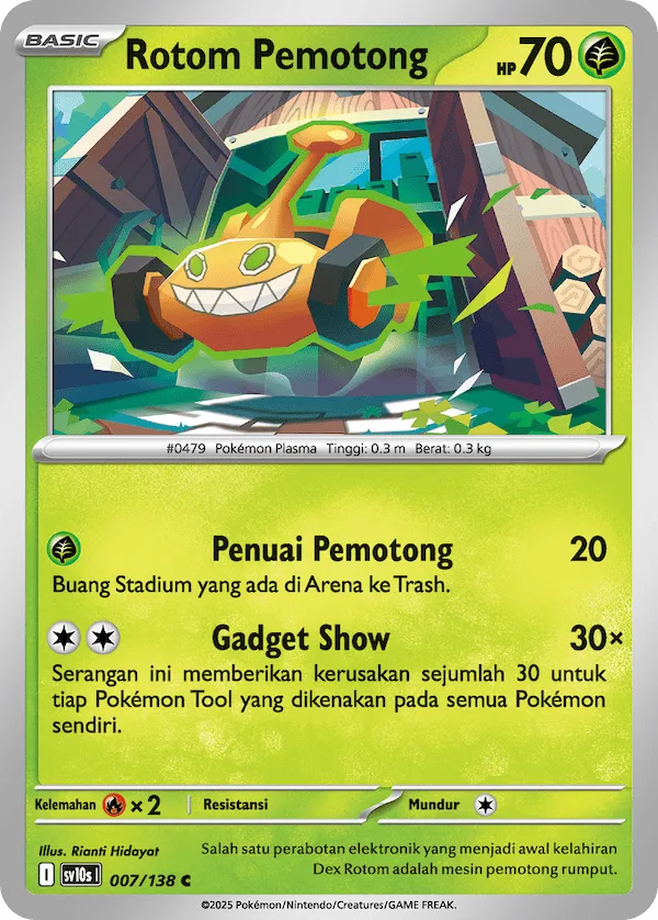 Mow Rotom 007 — Presence of Champions (Indonesian Pokémon TCG card)