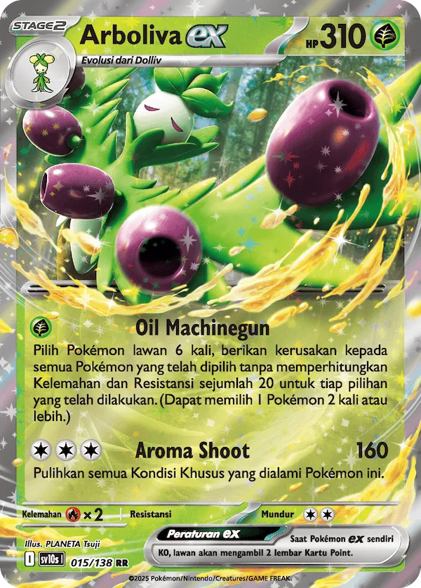 Arboliva ex 015 — Presence of Champions (Indonesian Pokémon TCG card)