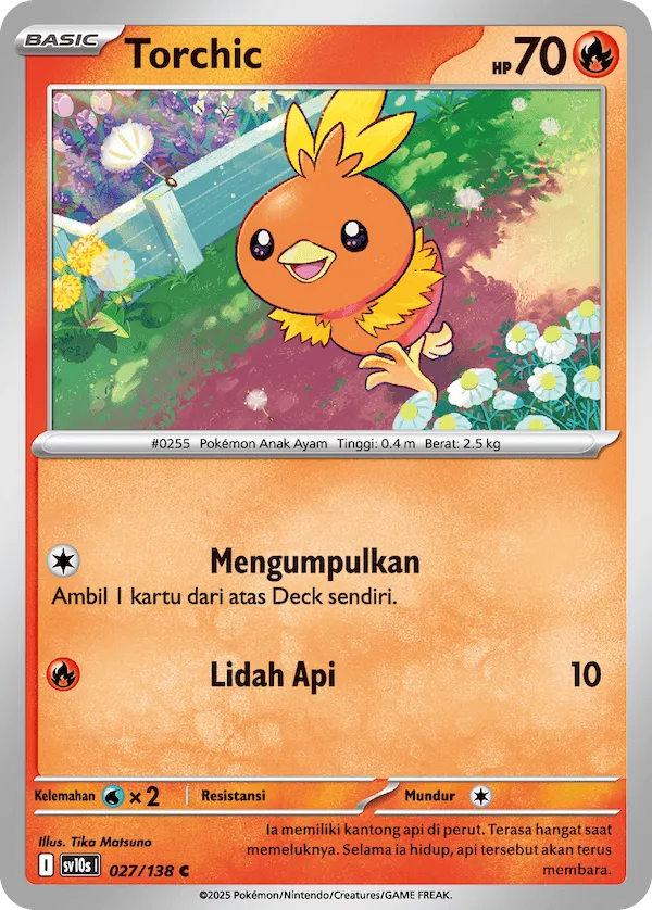 Torchic 027 — Presence of Champions (Indonesian Pokémon TCG card)