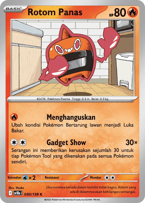Heat Rotom 030 — Presence of Champions (Indonesian Pokémon TCG card)